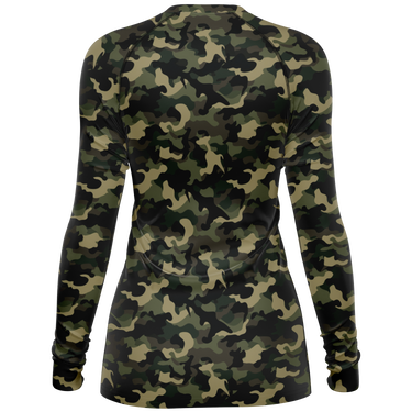 Chokefish™ Long Sleeve Rashguard Camouflage Woman's Shirt-008
